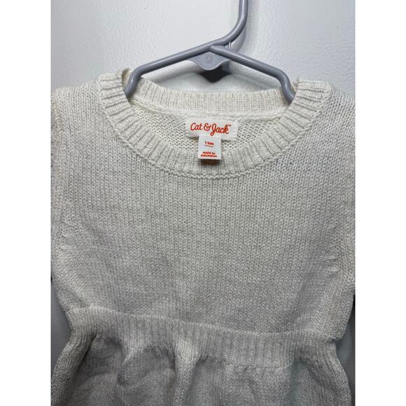 Cat & Jack 12 Month Cream Sweater Dress - Picture 3 of 3